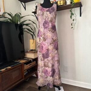 Vintage 90’s Ethereal Floral Sleeveless Maxi Dress